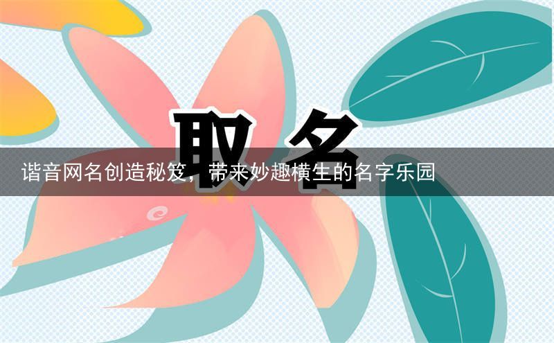 谐音网名创造秘笈，带来妙趣横生的名字乐园