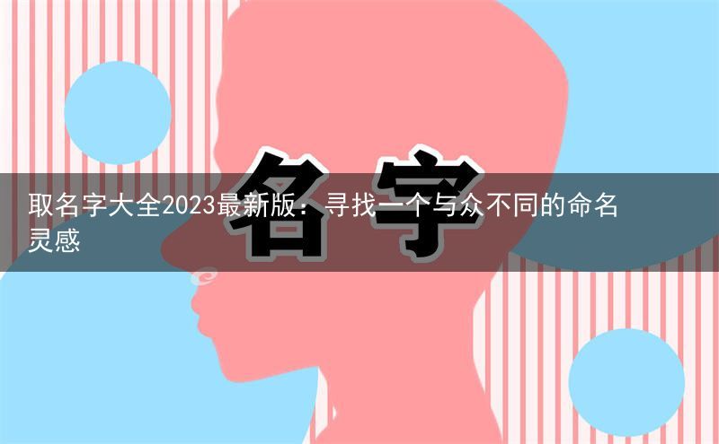 取名字大全2023最新版：寻找一个与众不同的命名灵感